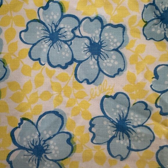 🤩RARE Lily Pulitzer men’s stuff Blue Yellow Floral Print size 37 x 27 - Picture 3 of 15